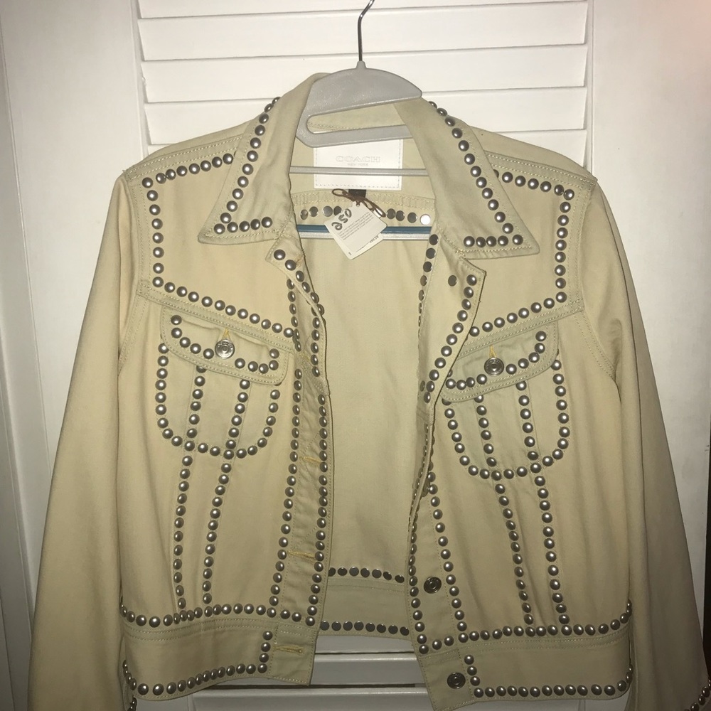 Coach studded jean jacket